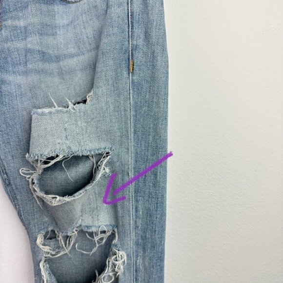 Rag & Bone The Dre Size 25 Boyfriend Ripped Distressed Jeans - Picture 8 of 8